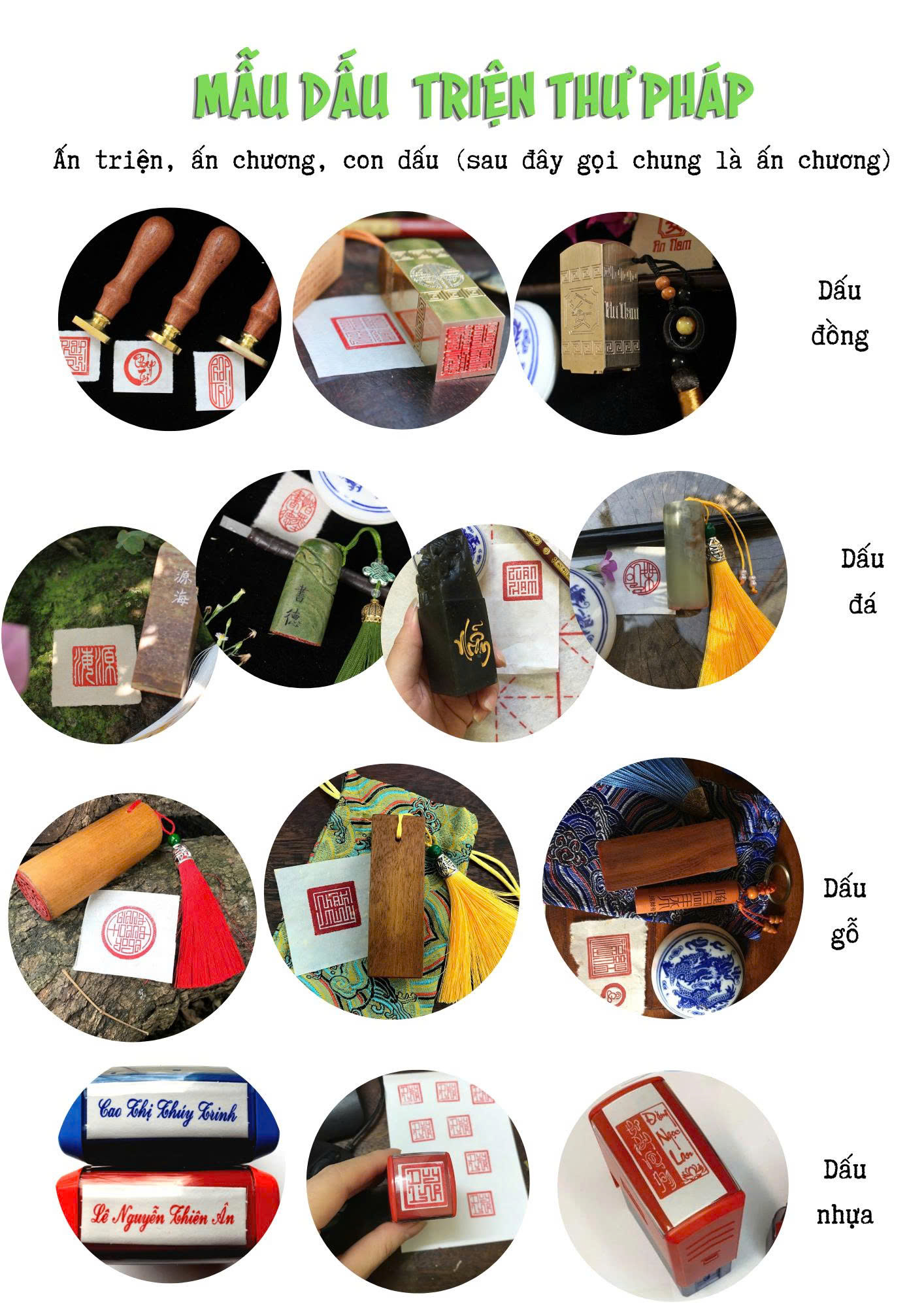 C&aacute;c loại con dấu triện