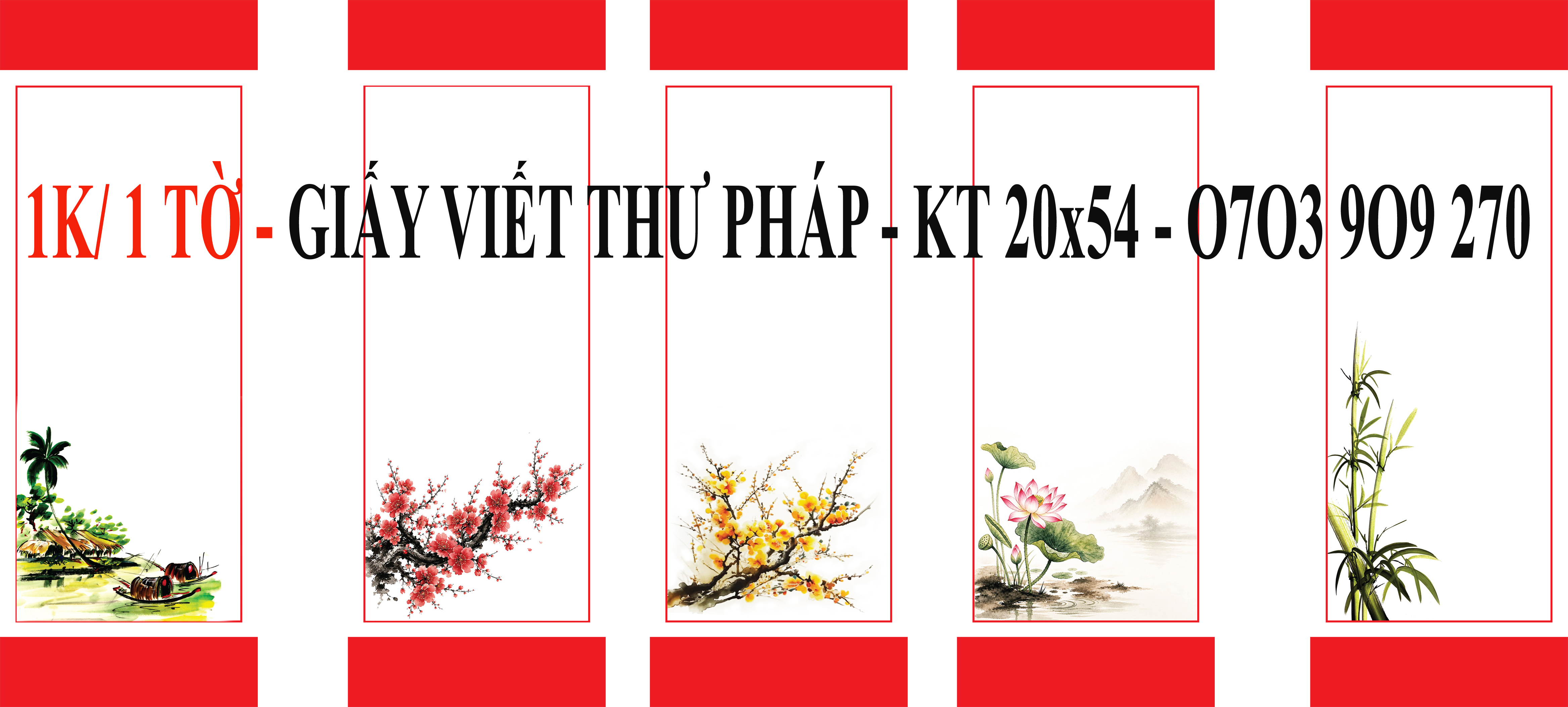 LIỄN GIẤY VIẾT THƯ PHÁP 1K - Thư pháp Gia Nguyễn