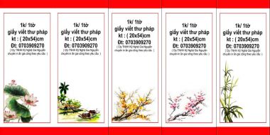 LIỄN GIẤY THƯ PHÁP 1K - Thư pháp Gia Nguyễn