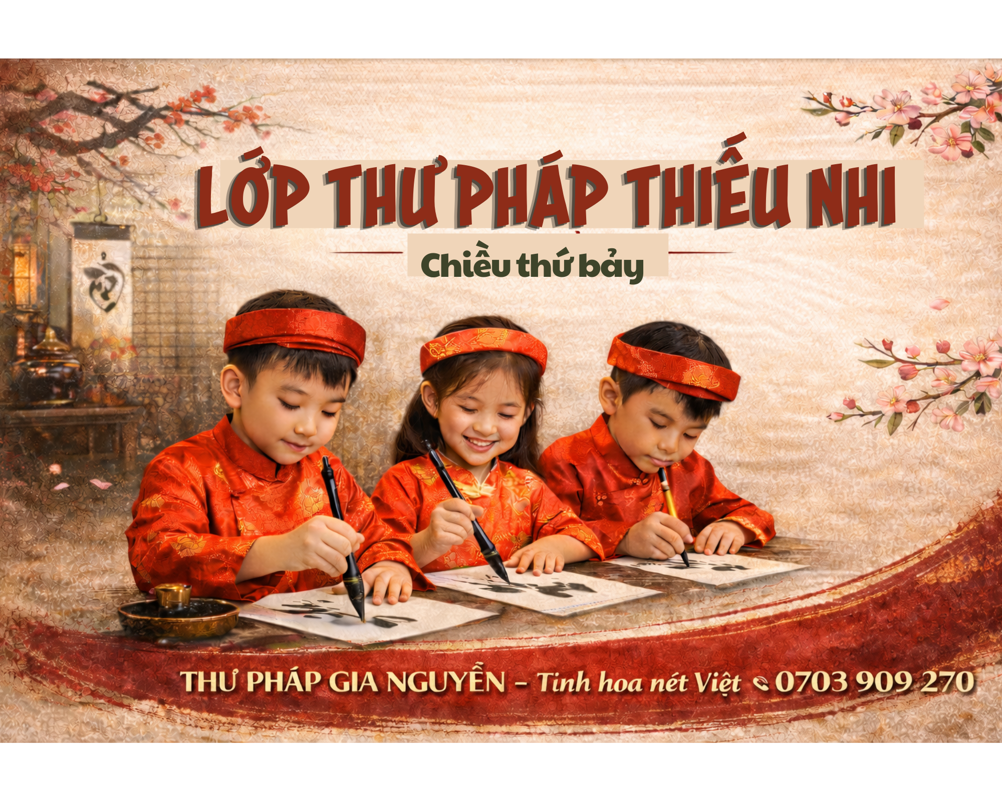 LỚP THƯ PHÁP THIẾU NHI –  THỨ BẢY