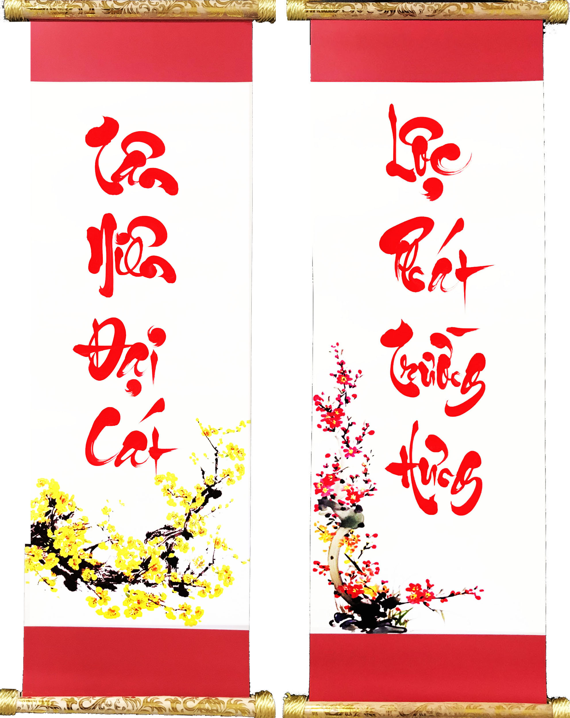 tranh thư pháp tết