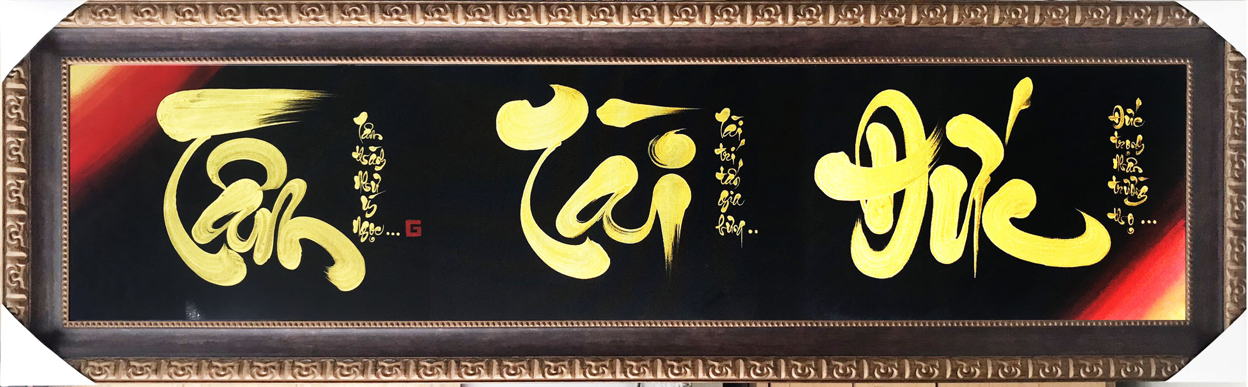 tranh thư pháp theo yêu cầu